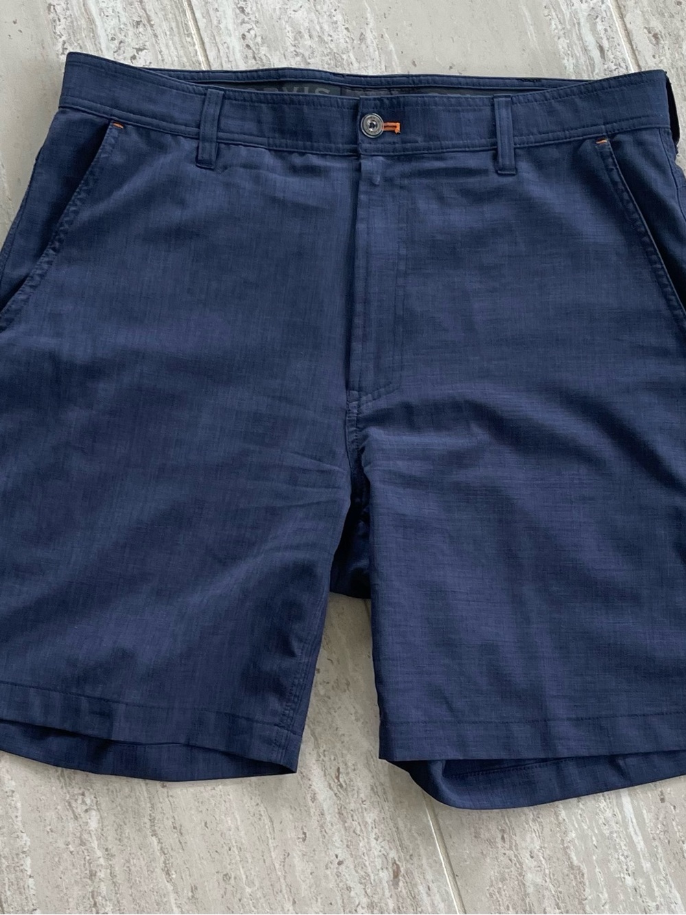 Orvis Navy Blue Flat-Front Men's Shorts